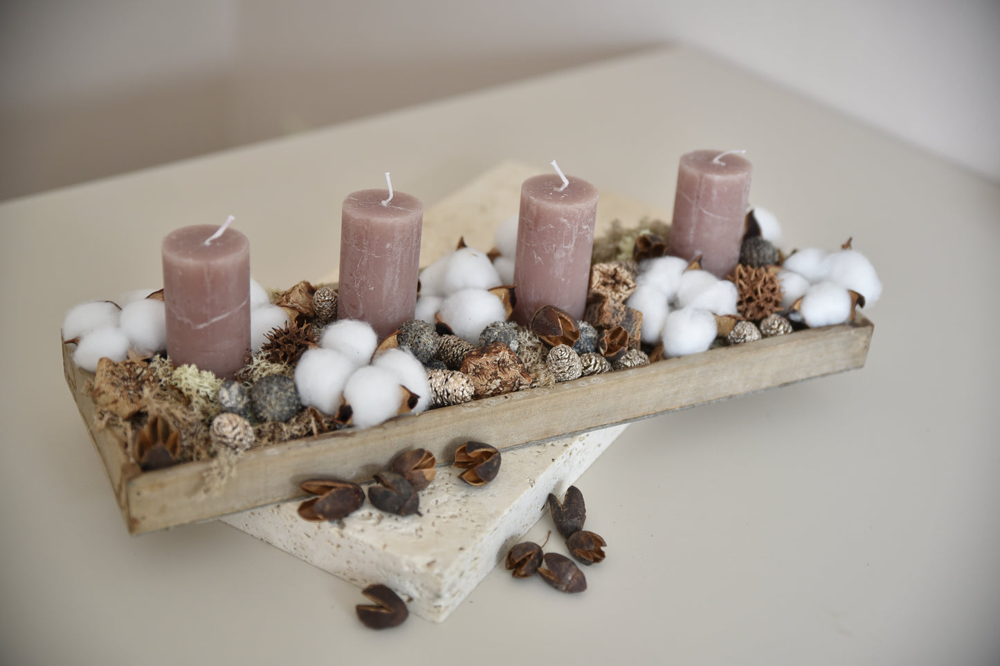 DIY Adventi asztal dekor