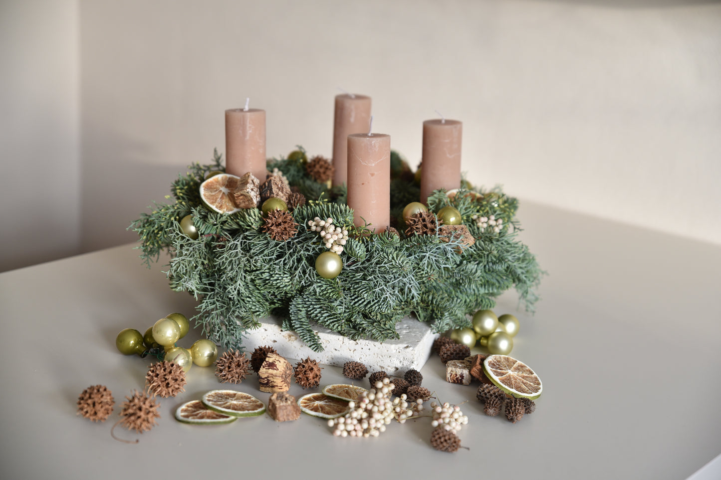 DIY Advent Wreath - nature