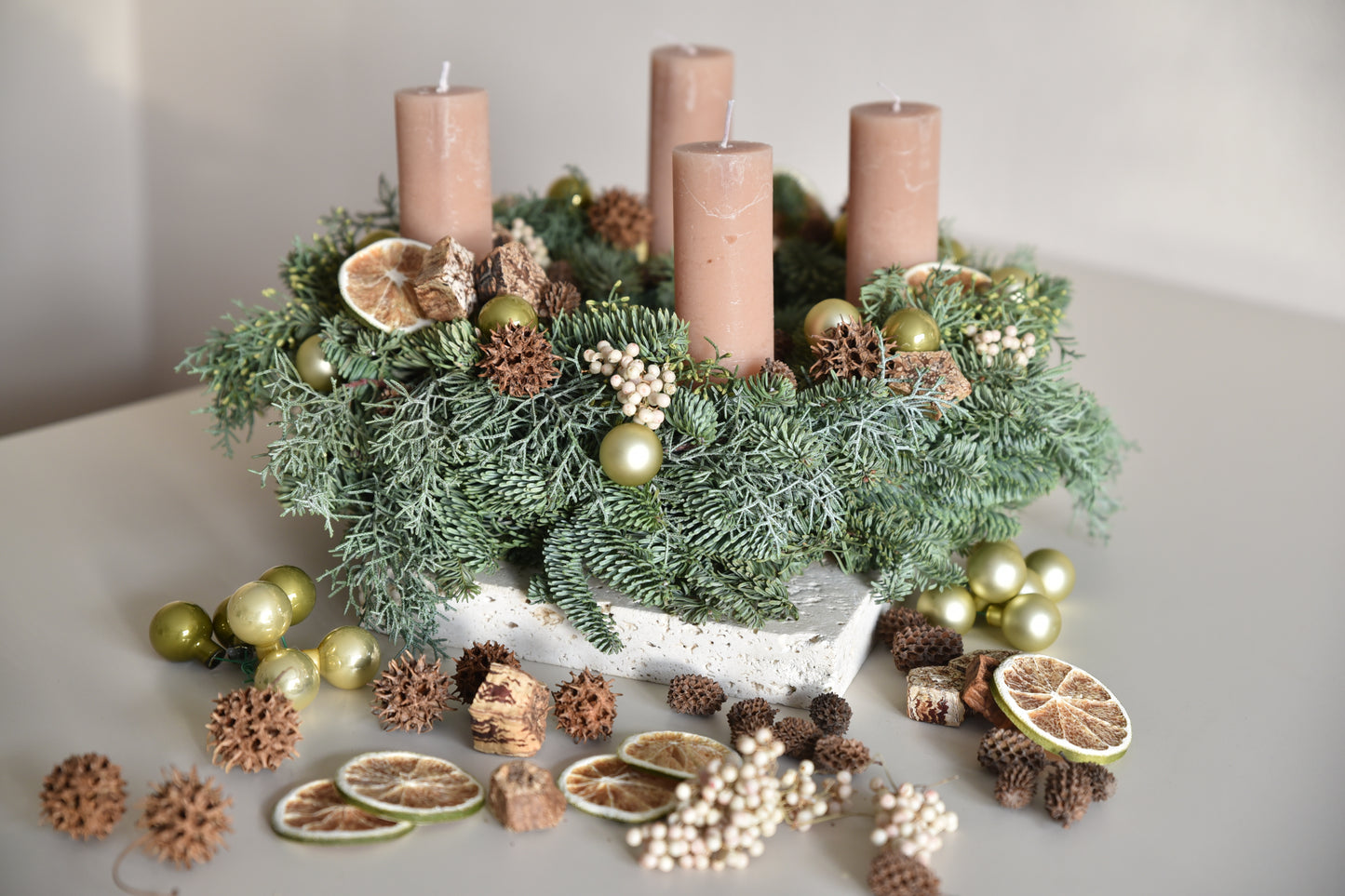 DIY Advent Wreath - nature