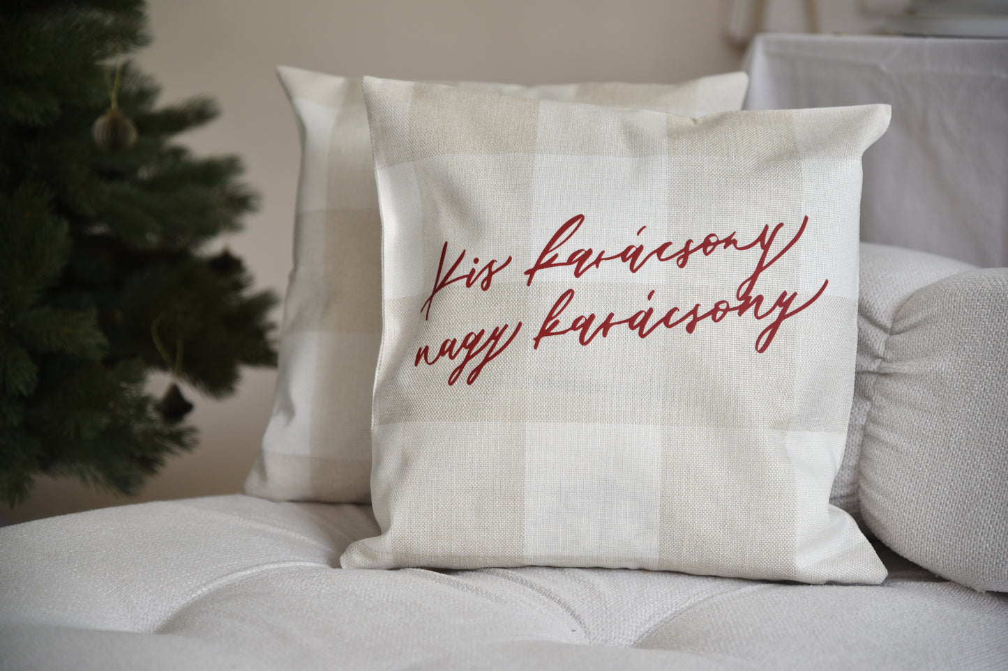 Calligraphy pillow - kis karácsony