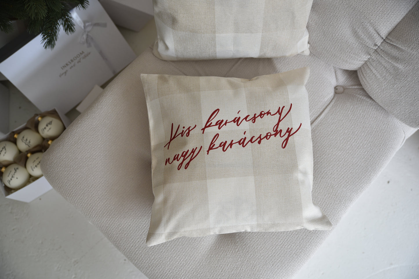 Calligraphy pillow - kis karácsony